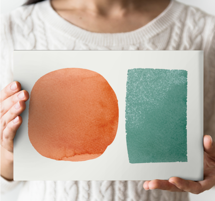 Bodka a štvorcový minimalistický dizajnový výtlačok na obrazy na  - Tenstickers