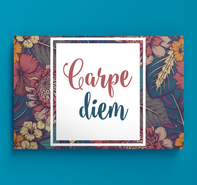 Carpe diem farebné štvorcové motivačné obrazy na stenu - Tenstickers
