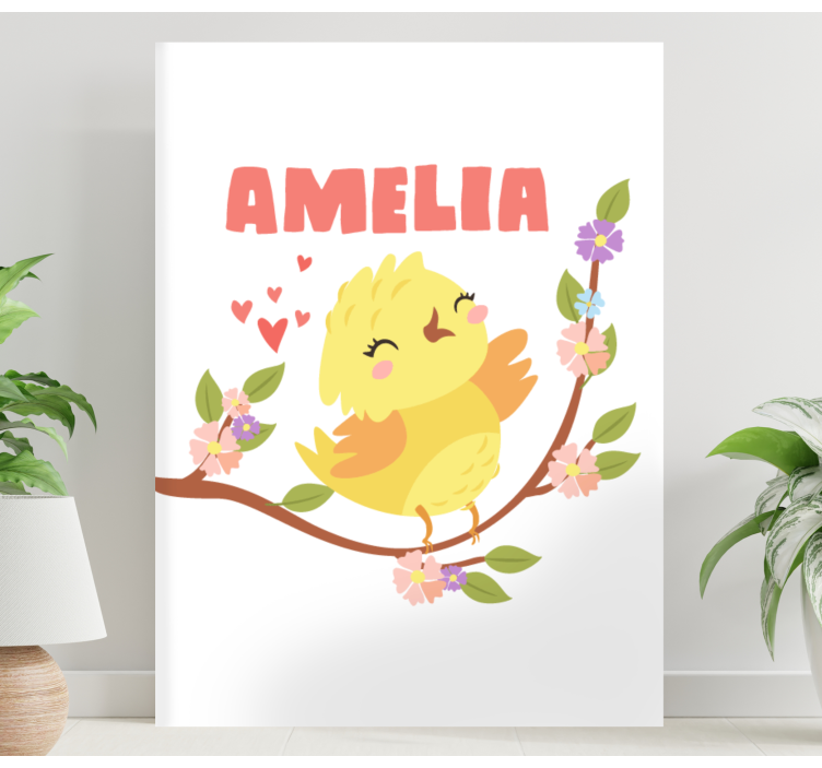 Kuriatko s menom obrazy na stenu - Tenstickers