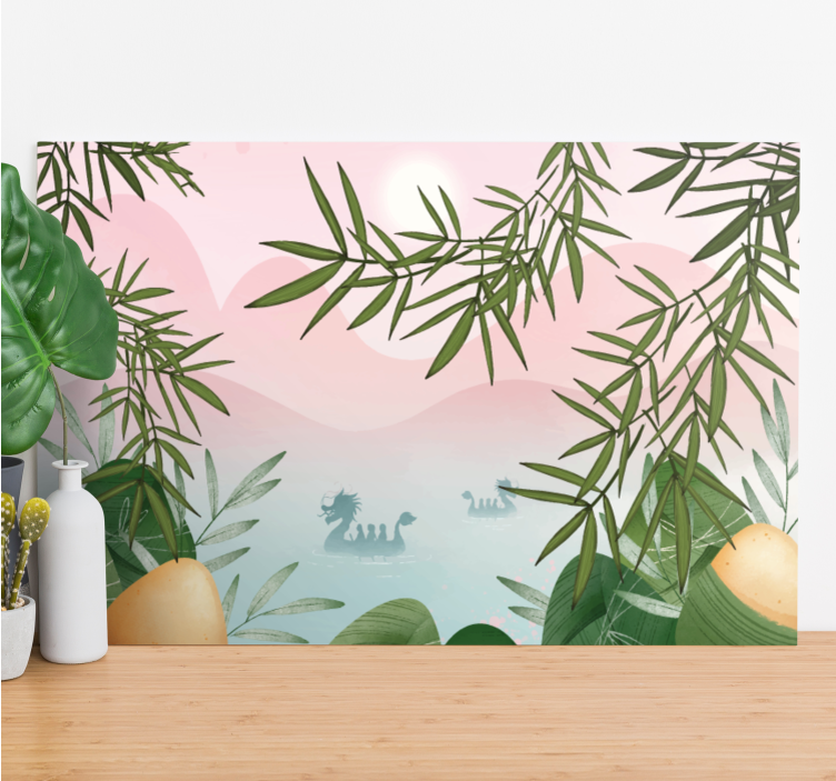 Dinosaurus obraz majestátne jazerné stvorenie - Tenstickers