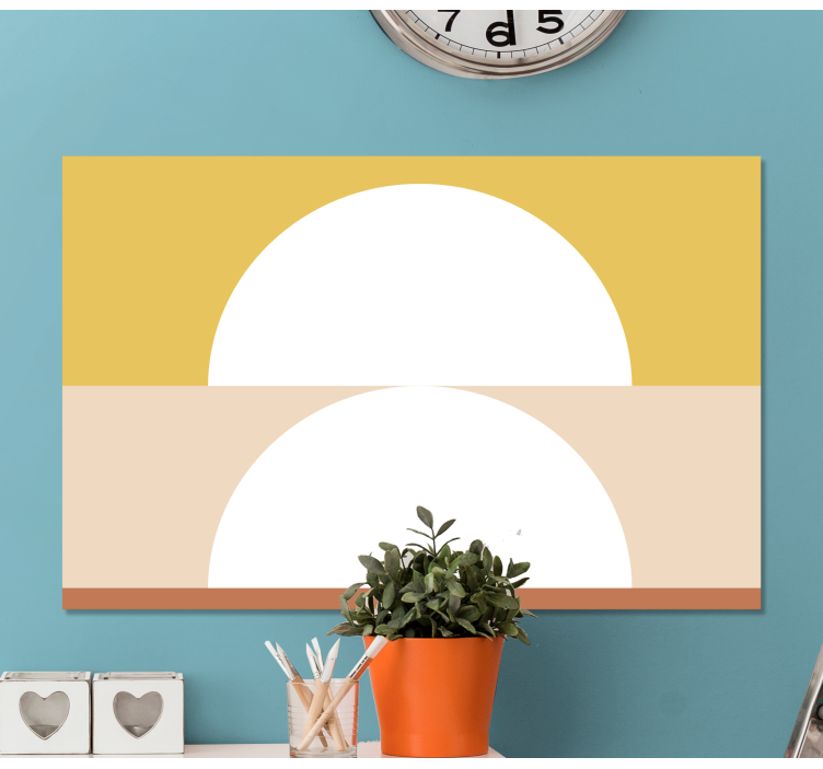 Dva polkruhy geometrické umenie geometrické obrazy na stenu - Tenstickers