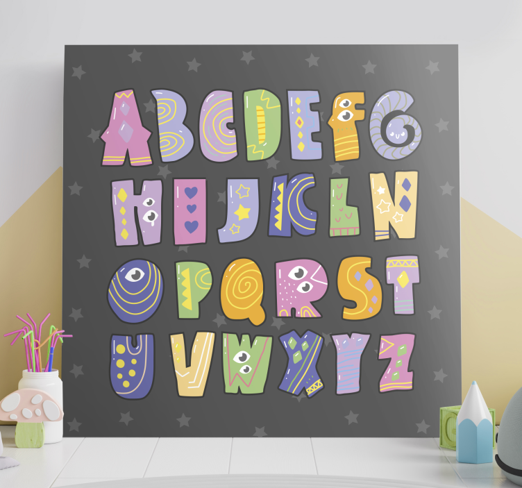 Farebné abecedy na plátne - Tenstickers