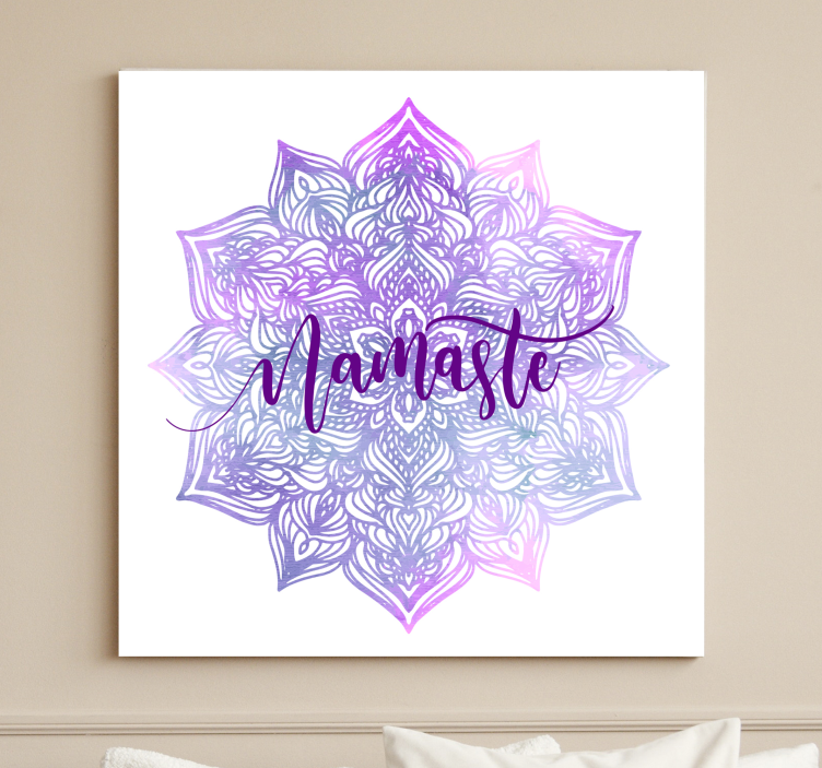 Fialová mandala namaste mandala plátno umenie - Tenstickers