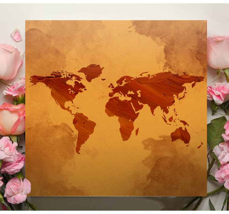 Jantárové záplaty obrazy na stenu mapy sveta - Tenstickers