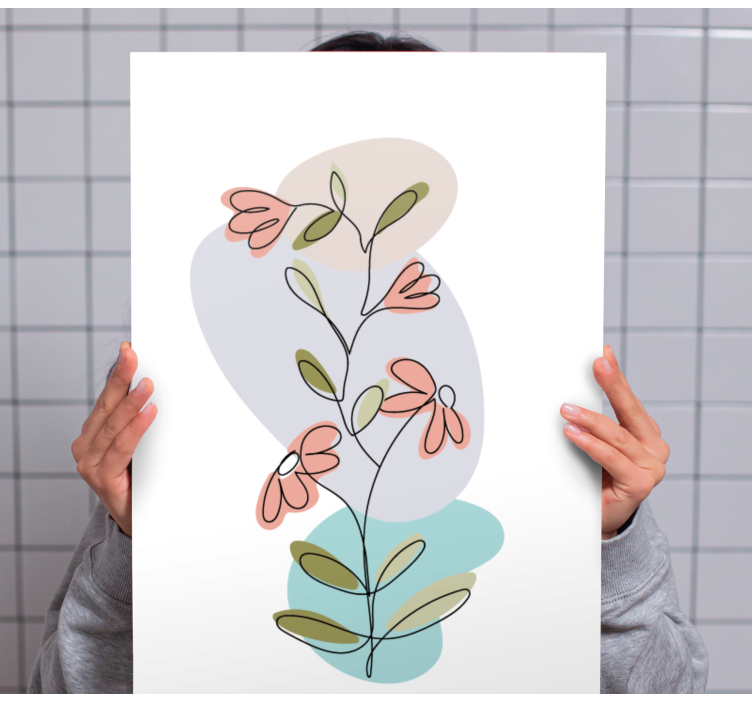 Kvety sedmokrásky minimalistický dizajn kvetinové obrazy na stenu - Tenstickers