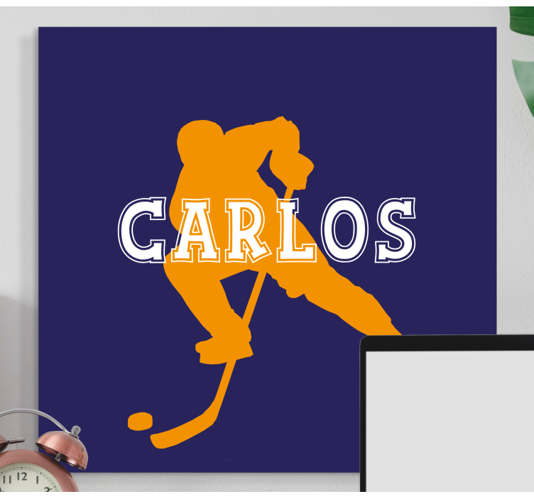 Personalizované hokejové oranžové obrazy na stenu - Tenstickers