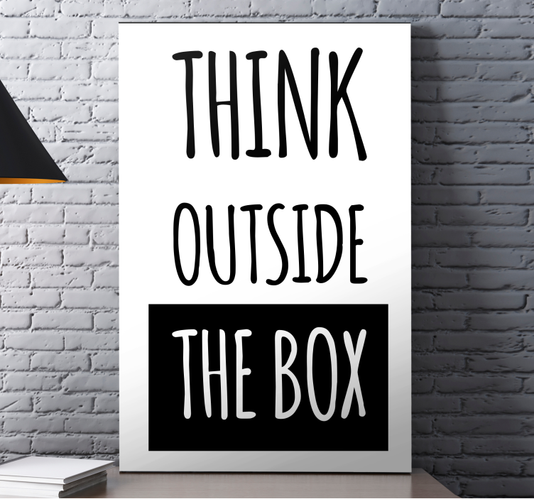 Myslieť mimo rámca motivačné obrazy na stenu - Tenstickers
