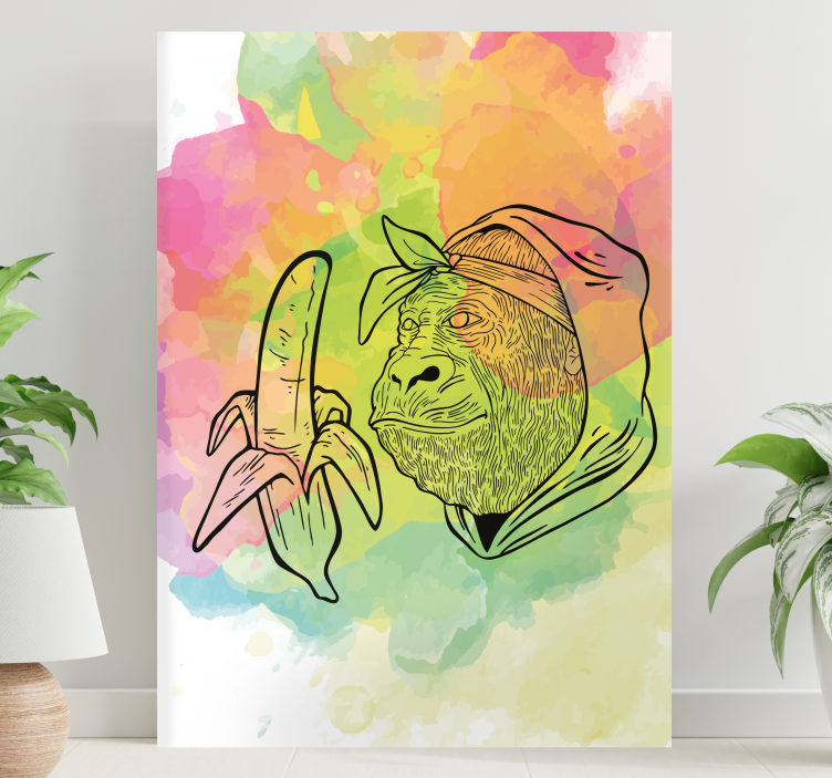 Obraz abeceda gorilla s banánom - Tenstickers