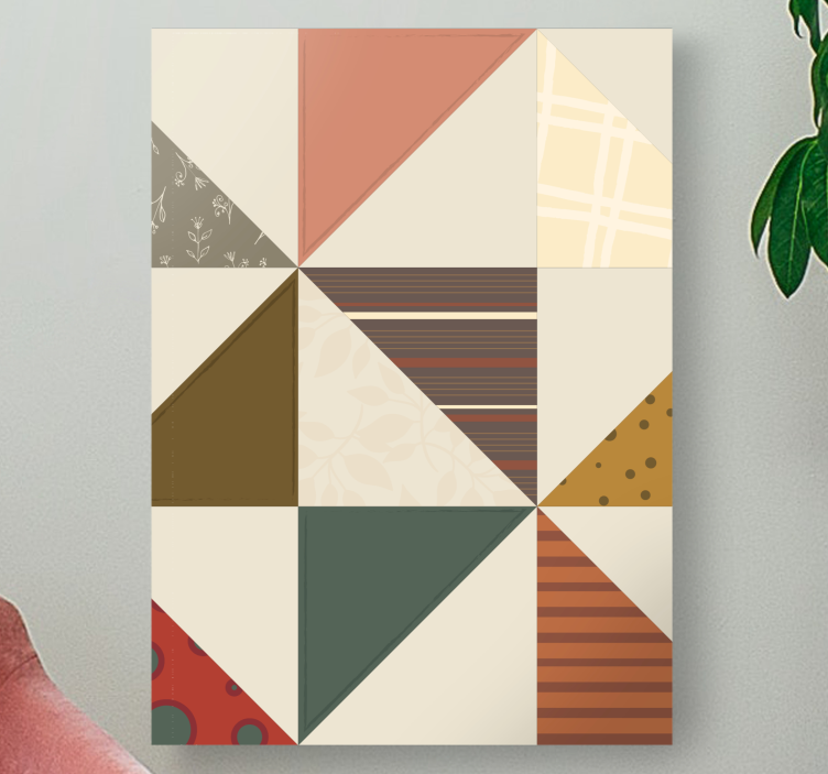 Obraz budha s geometrickým mozaikovým vzorom - Tenstickers