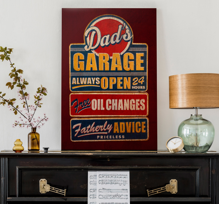 Obraz na stenu Dads garage - Tenstickers