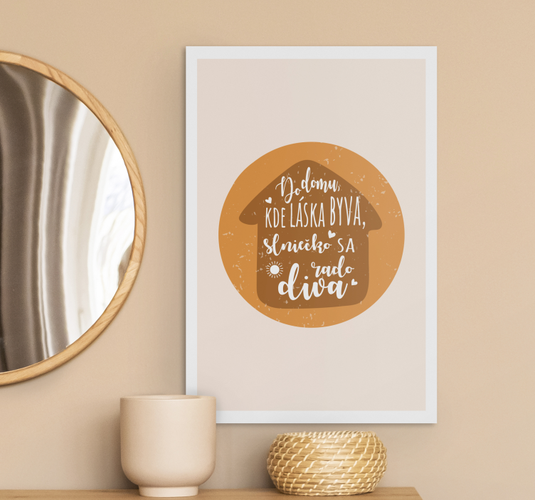 Obraz Do domu kde láska býva - Tenstickers