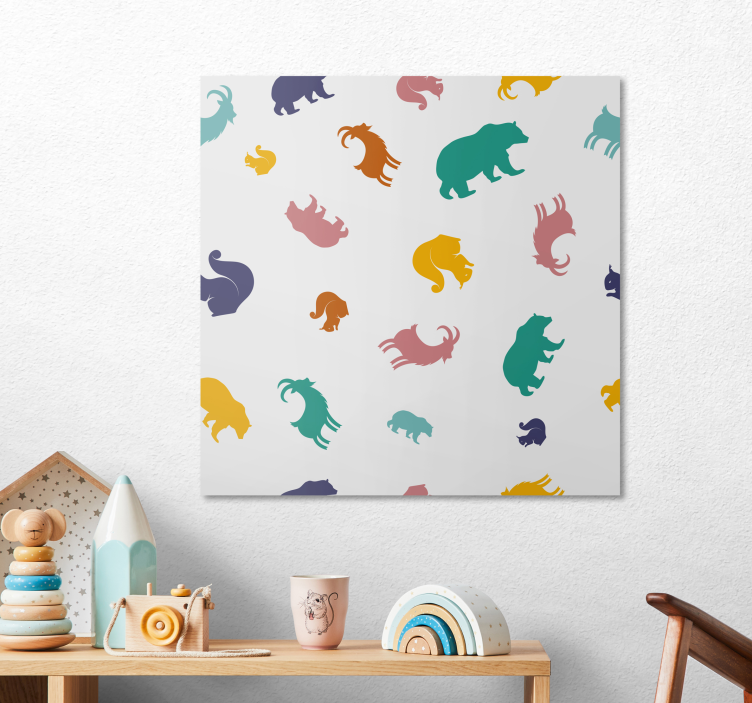 Obraz na stenu farebné zvieratká - Tenstickers