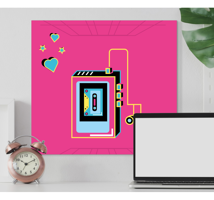 Obraz hudba láska na retro kazetách - Tenstickers