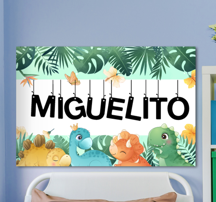 Obraz kone v roztomilej scéne dinosaura - Tenstickers