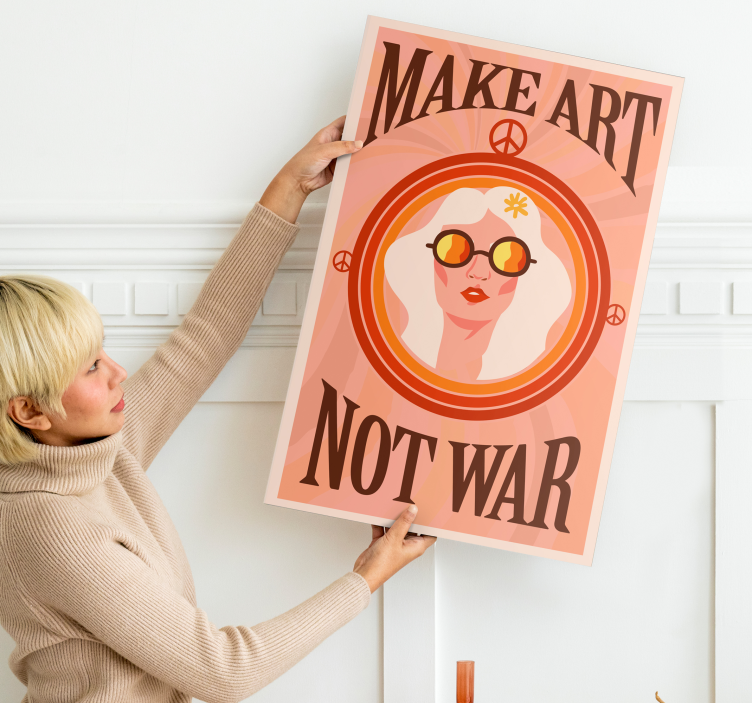 Obraz na stenu make art not war - Tenstickers
