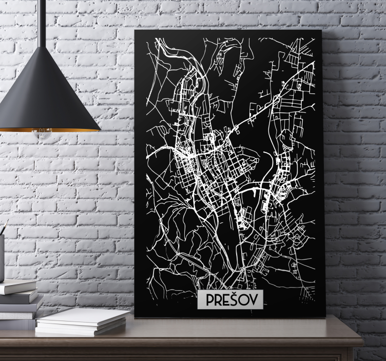 Obraz na stenu mapa Prešov - Tenstickers