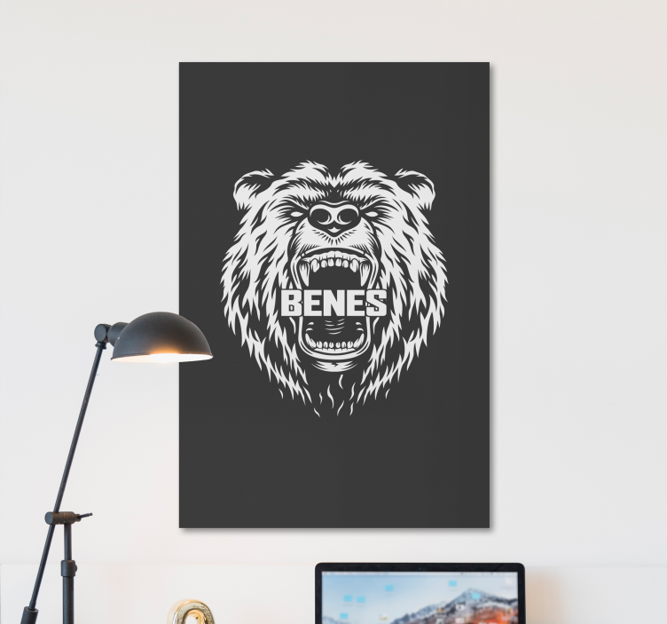 Obraz na stenu s medveďom a text - Tenstickers