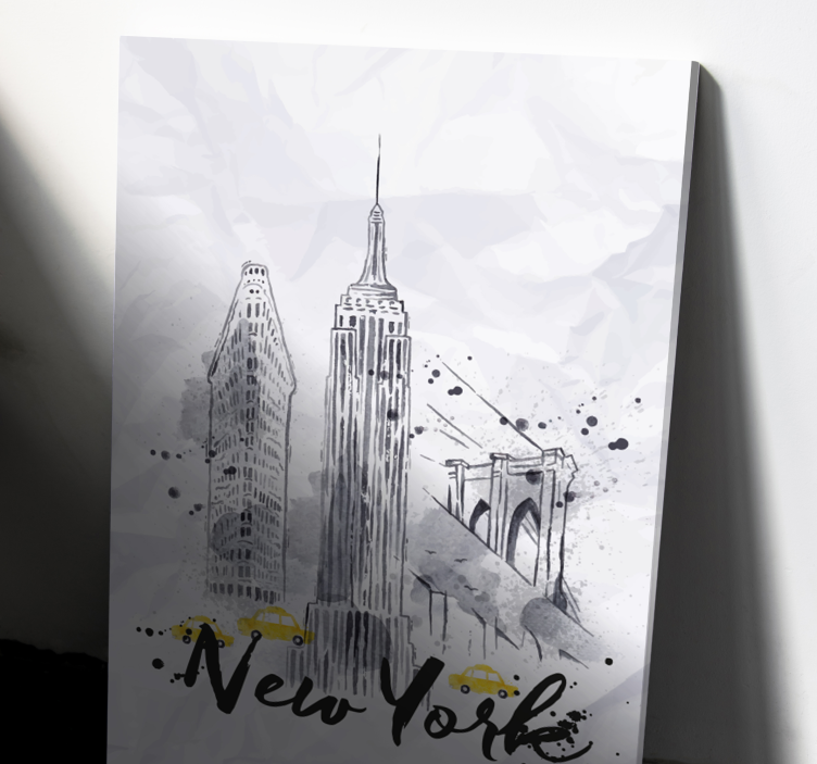 obraz mesto ilustrácie panorámy new yorku - Tenstickers
