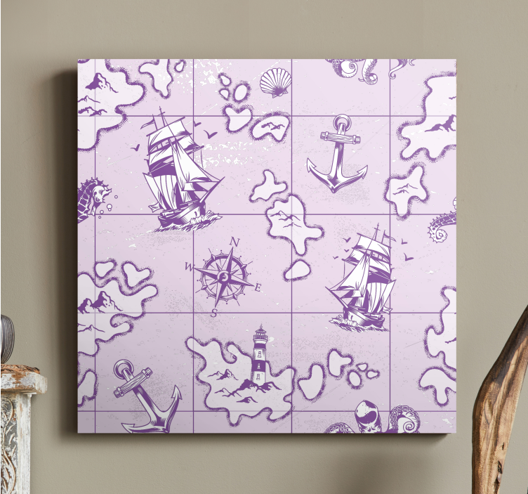 Obraz more vintage námorný kompas - Tenstickers