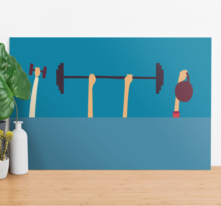 Obraz na stenu šport fitness vybavenie ruky - Tenstickers