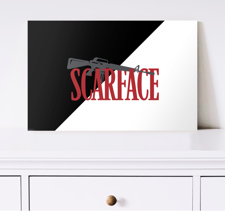 Obraz na stenu videohry logo zbraňe scarface - Tenstickers