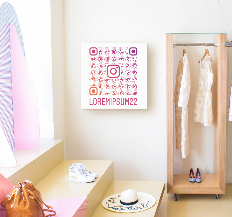 Obraz na mieru vlastný kód QR Instagramu - Tenstickers