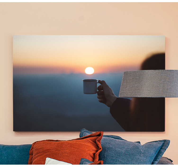 Obraz postavy s hrnčekom v ruke - Tenstickers