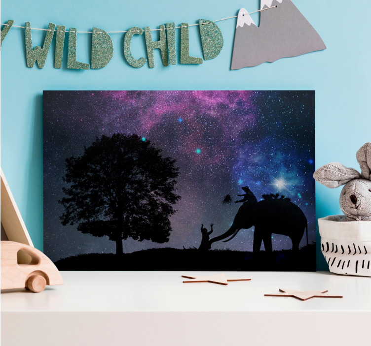 Obraz slon interakcia s dieťaťom slona - Tenstickers