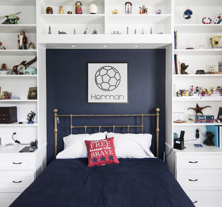 obraz pre teenagera futbalová lopta s menom - Tenstickers