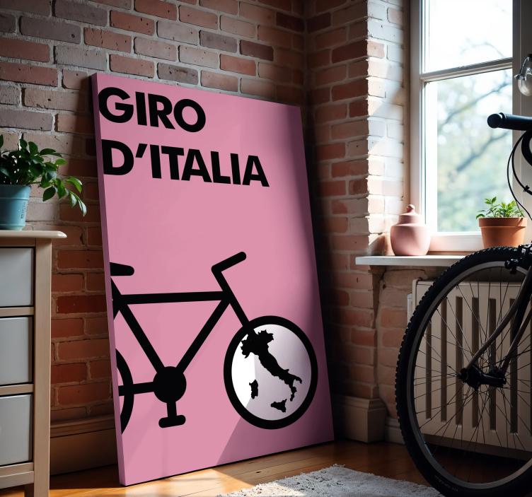 obraz na stenu šport ikona giro d'italia - Tenstickers