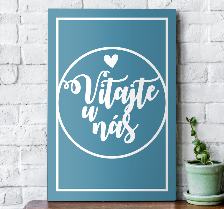 Obraz na stenu Vitajte u nás - Tenstickers