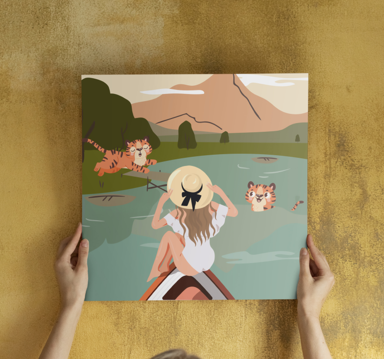 Obraz zvierat tigre v prírode - Tenstickers