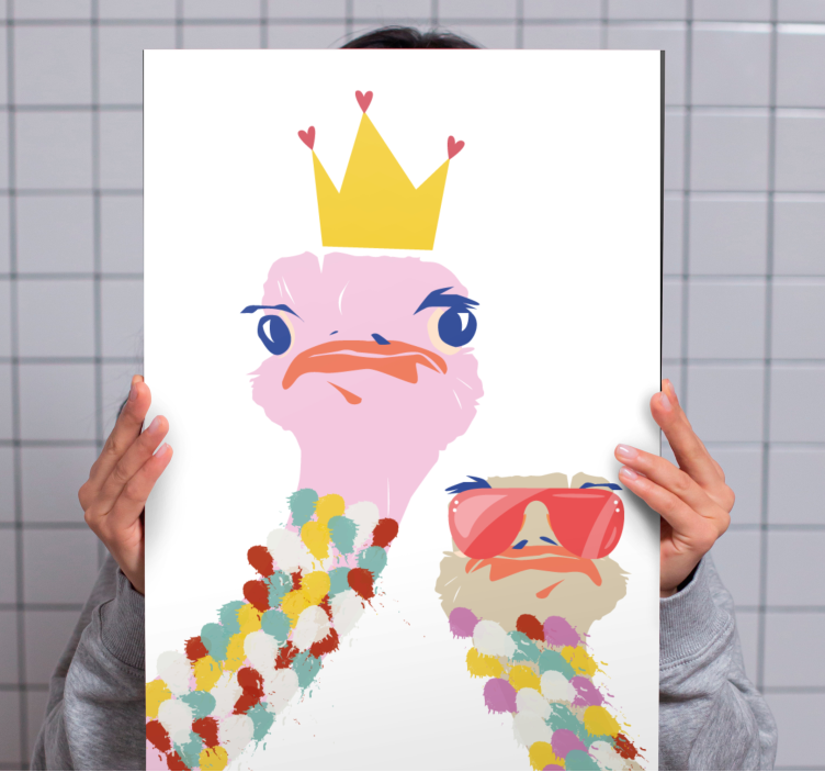 obraz zvierat pštros korunovaný - Tenstickers