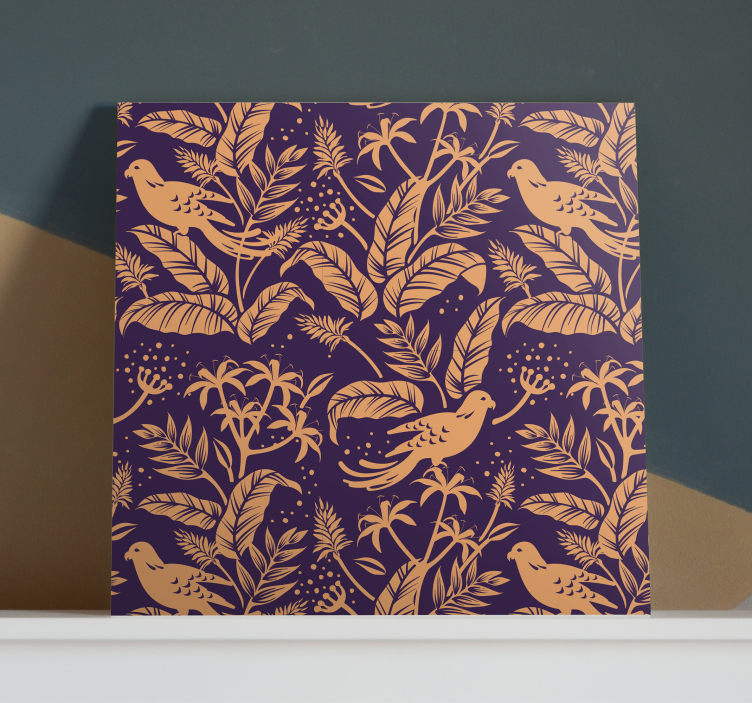 Pajaros vintage retro plátno art - Tenstickers