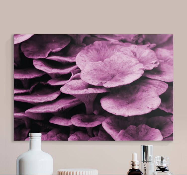 Ružové huby žiabre na plátne - Tenstickers