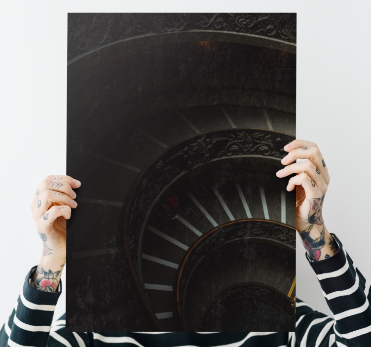 Tmavé schody fototapeta retro obrazy na stenu - Tenstickers