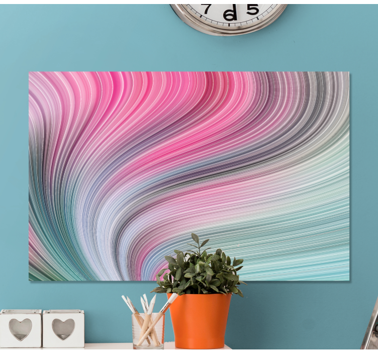 Viacfarebné umelecké diagonálne pruhy na plátne - Tenstickers