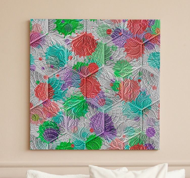 vintage obraz Špinavé Gaudi dlaždice - Tenstickers