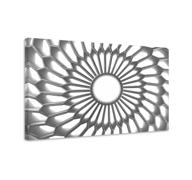 Mandala biely diamant 3d obrazy moderného umenia na plátne - Tenstickers