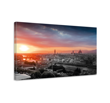 Západ slnka vo florencii sa tlačia panorámy mesta - Tenstickers