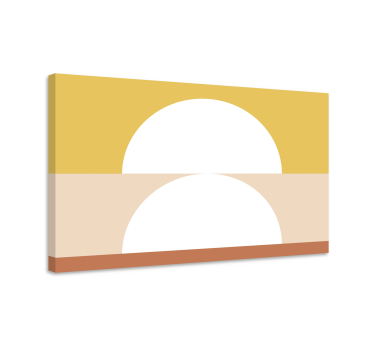 Dva polkruhy geometrické umenie geometrické nástenné obrazy na st - Tenstickers