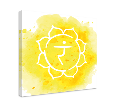 Symbol čakry solar plexu, obrazy moderného umenia na plátne - Tenstickers