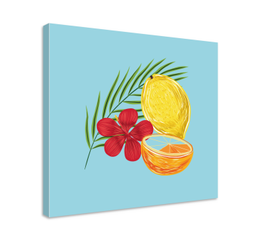 Pastelové citróny ovocie dizajnové kuchynské obrazy na stenu - Tenstickers