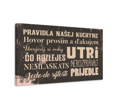 Obraz pravidlá kuchyne - Tenstickers