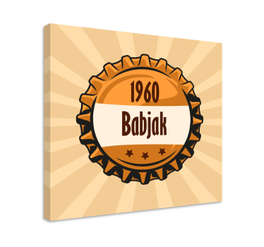 Vintage obraz na stenu veko fľaše - Tenstickers