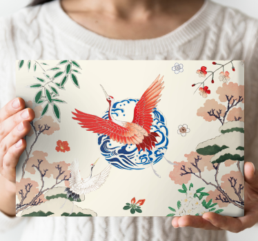 Chinoiserie vintage potlače na stenu - Tenstickers