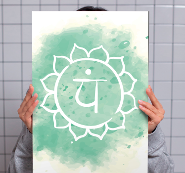 Krásny symbol čakry srdca, výtlačky moderného umenia na plátne - Tenstickers