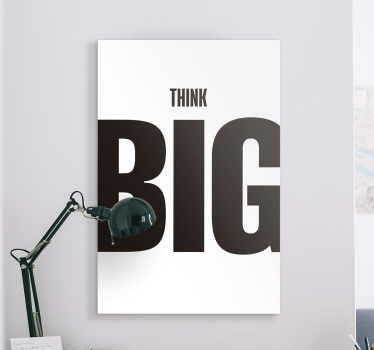 Motivačné kancelárske obrazy na stenu „think big“ - Tenstickers
