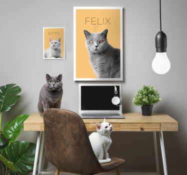 obraz do kancelárie minimálna vodová farba portrét zvierat - Tenstickers