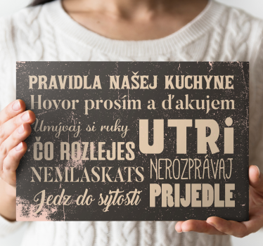 Obraz pravidlá kuchyne - Tenstickers